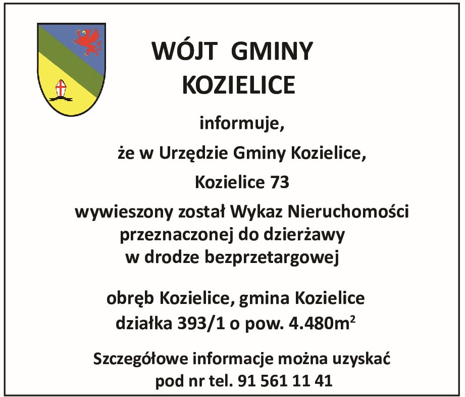 You are currently viewing Wójt Gminy Kozielice informuje