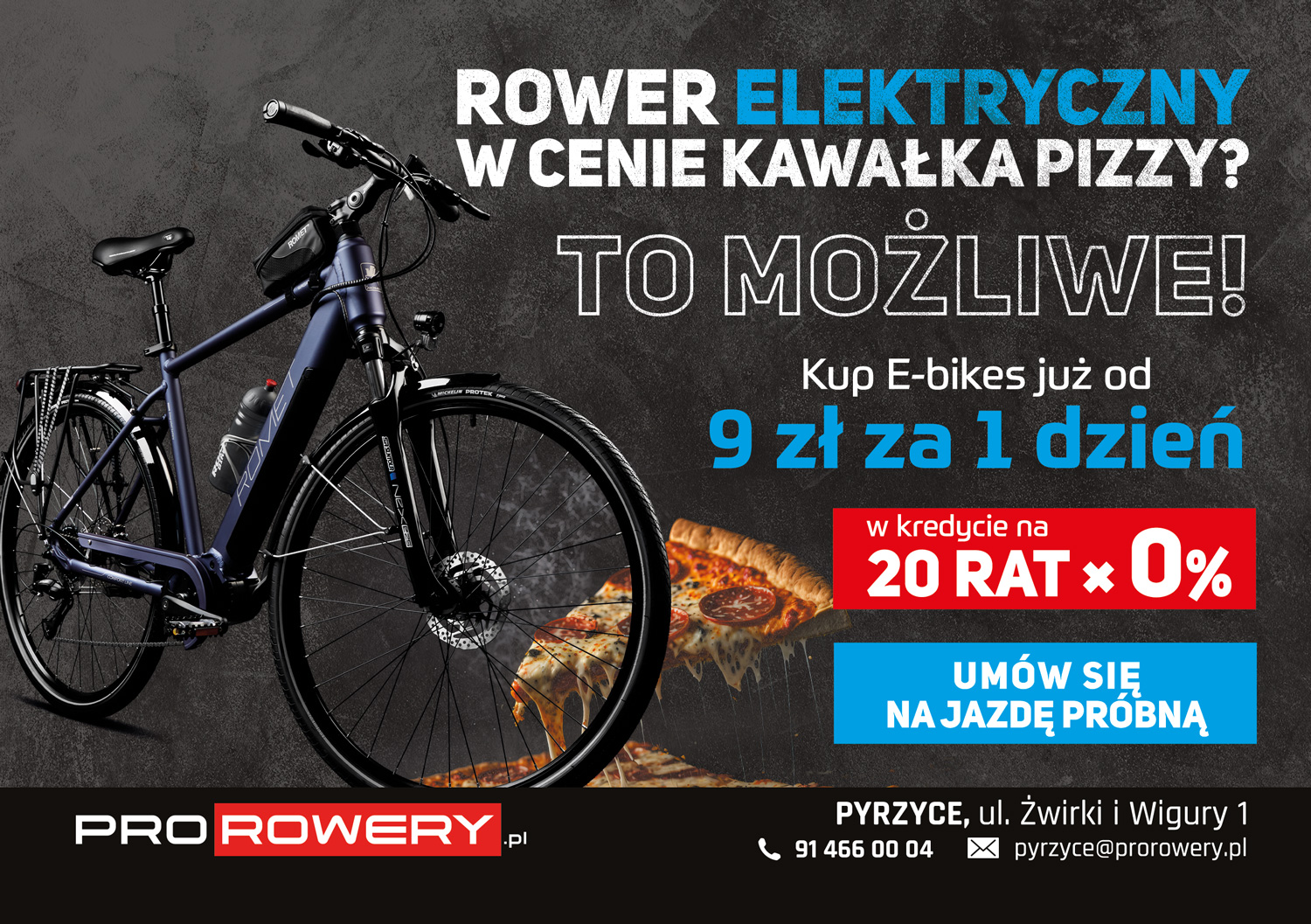 Read more about the article Szaleństwo! Rower elektryczny w cenie kawałka pizzy, i jeszcze gwarantują Ci najniższa cenę na rowery! WOW!